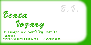 beata vozary business card